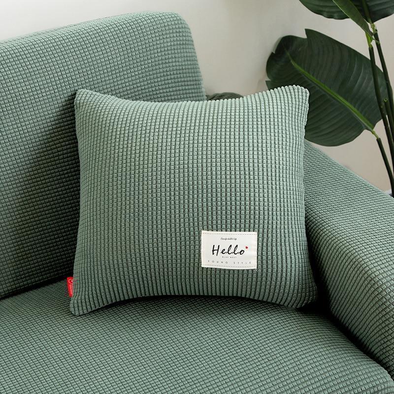 Cushion Cover Narrow Jacquard Light Green - Main Image