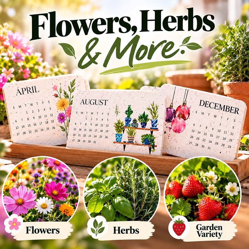 🌱 2027 Plantable Calendar – Use It. Plant It. Watch It Grow.