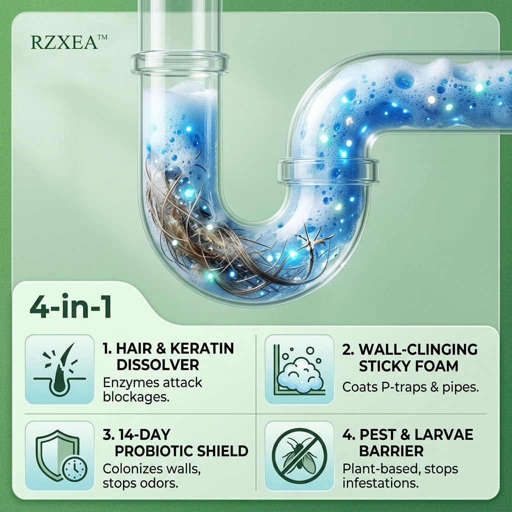 LIMITED TIME 49% OFF!⏰RZXEA™ 4-in-1 SewerBio Probiotic Drain Repair Pods