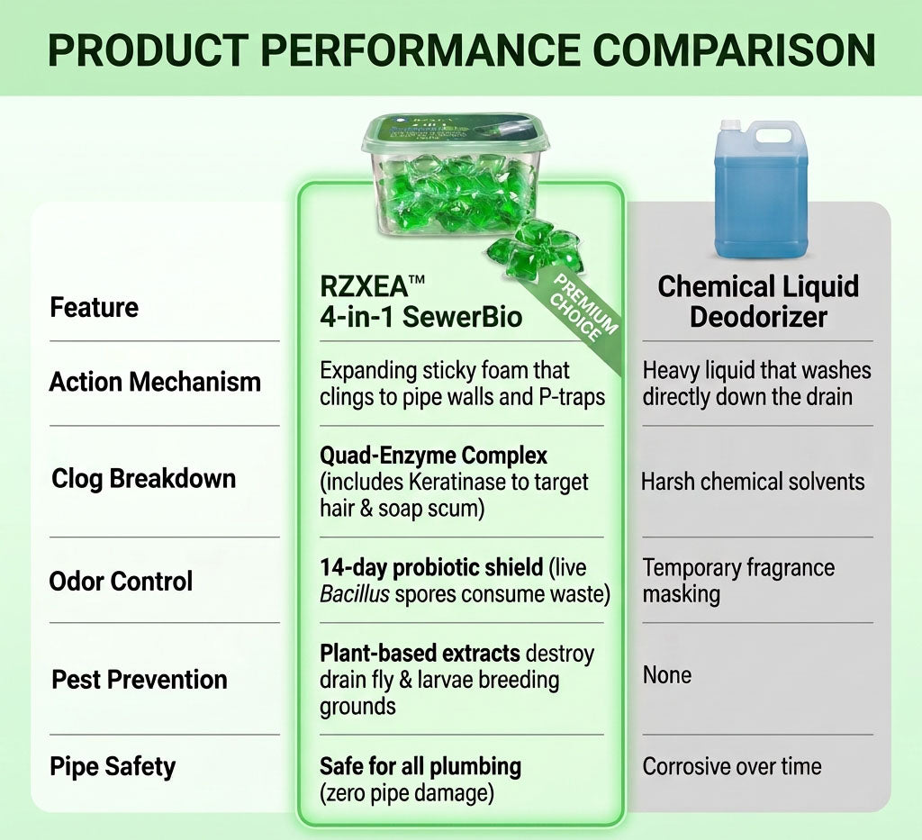 LIMITED TIME 49% OFF!⏰RZXEA™ 4-in-1 SewerBio Probiotic Drain Repair Pods