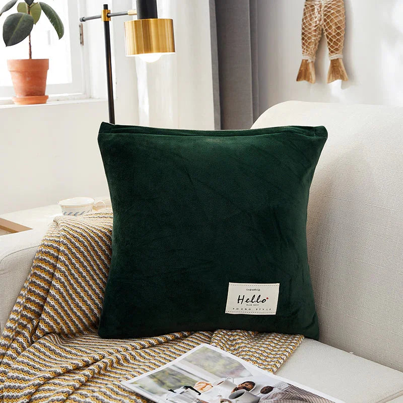 Pillow Cover Velvet Dark Green - Main Image