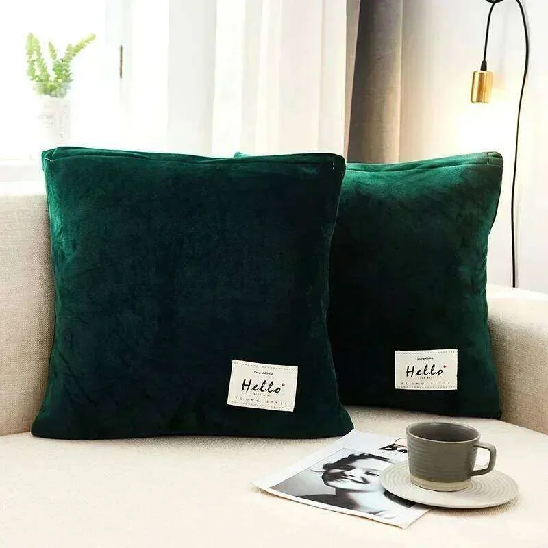 Pillow Cover Velvet Dark Green