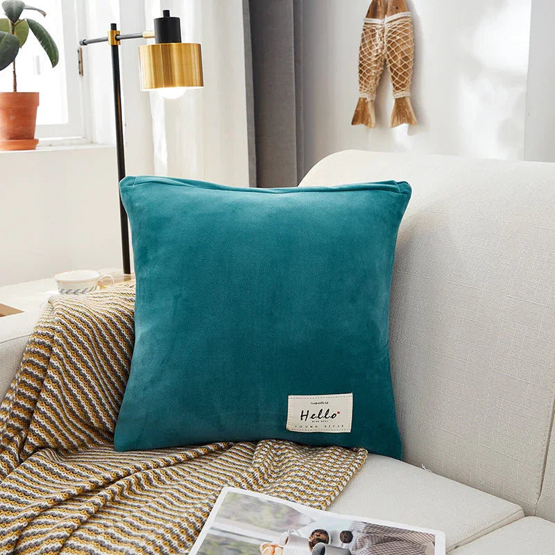 Pillow Cover Velvet Lake Blue - Main Image