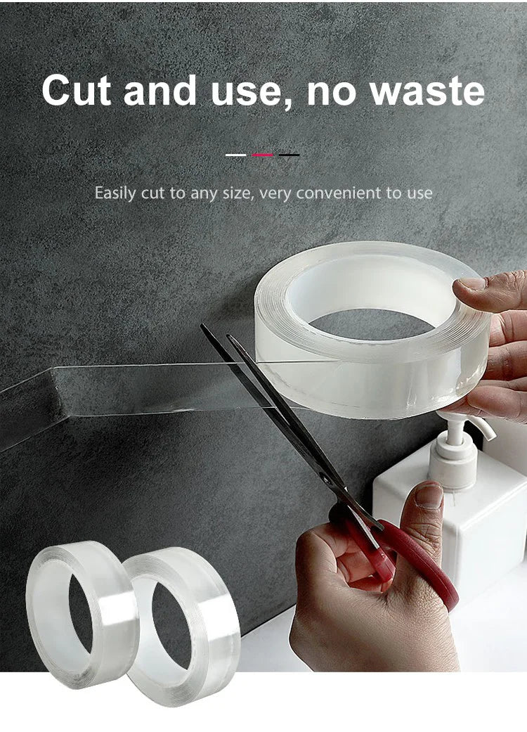 ✨ Transparent Nano Magic Tape – Reusable, Double-Sided, Leaves No Residue & Strong Adhesion for Household Use 🏠
