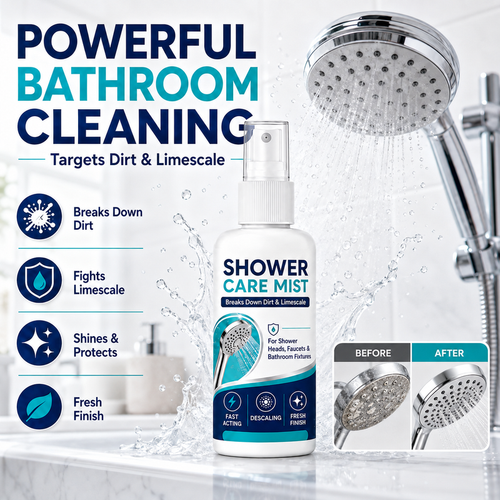 ⏰LIMITED TIME 49% OFF! 🚿 Instant Limescale Remover Spray | 🧼Restore Shiny Chrome & Water Flow