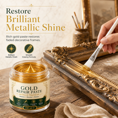 🖼️Gold Metallic Refinishing Repair Paste with Brush