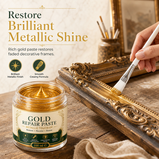 🖼️Gold Metallic Refinishing Repair Paste with Brush