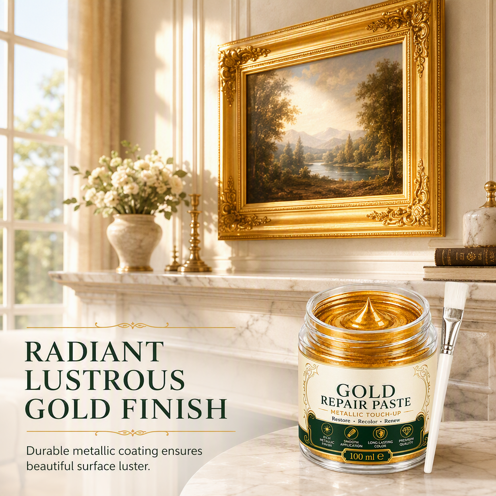 🖼️Gold Metallic Refinishing Repair Paste with Brush
