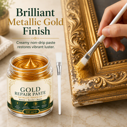 🖼️Gold Metallic Refinishing Repair Paste with Brush