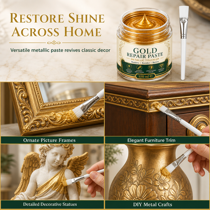 🖼️Gold Metallic Refinishing Repair Paste with Brush