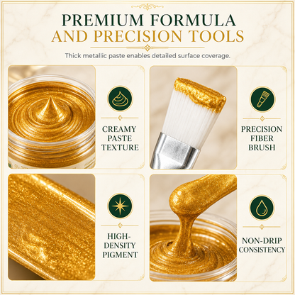 🖼️Gold Metallic Refinishing Repair Paste with Brush