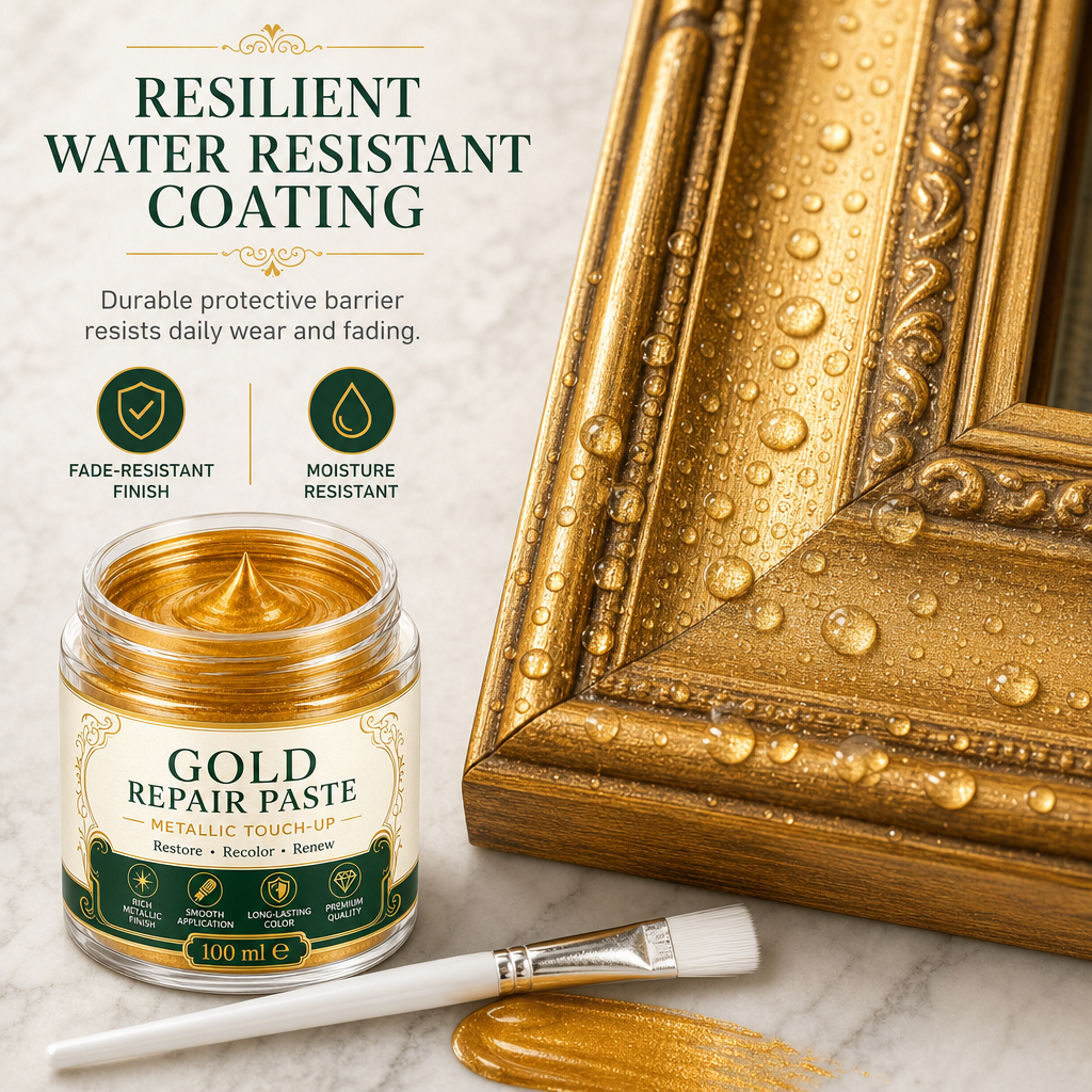 🖼️Gold Metallic Refinishing Repair Paste with Brush