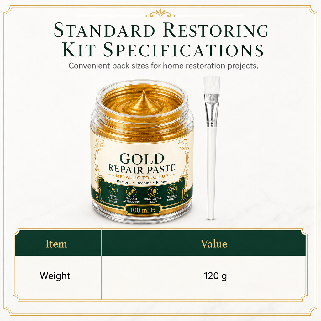 🖼️Gold Metallic Refinishing Repair Paste with Brush