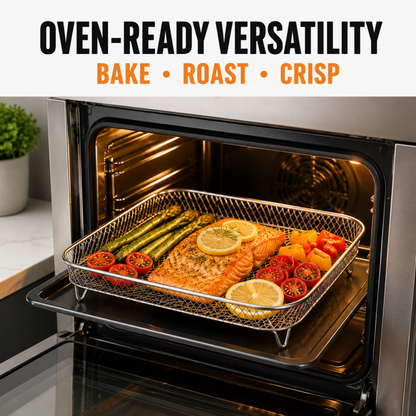 🍟Stackable Air Fryer Racks - Triple Your Cooking Capacity & Eliminate Uneven Heating