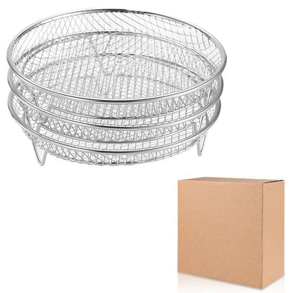 🍟Stackable Air Fryer Racks - Triple Your Cooking Capacity & Eliminate Uneven Heating