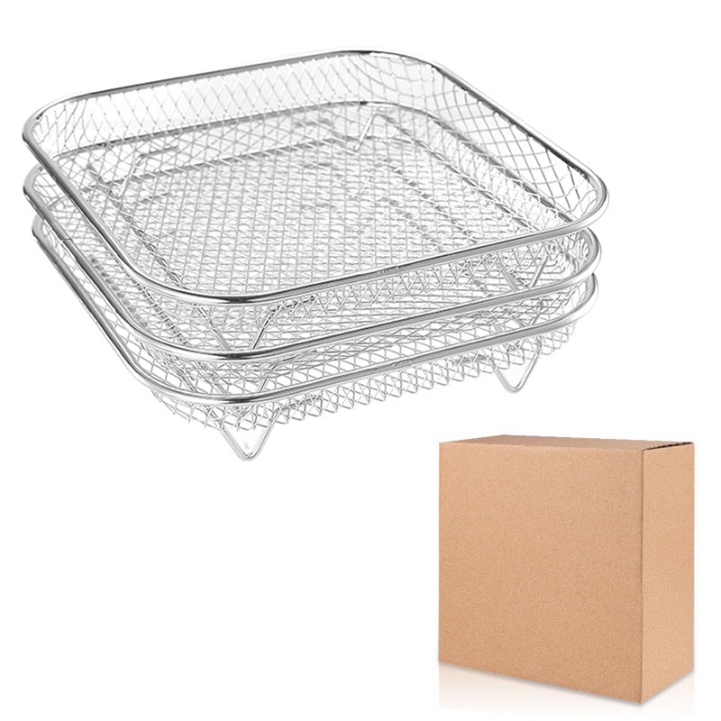 🍟Stackable Air Fryer Racks - Triple Your Cooking Capacity & Eliminate Uneven Heating